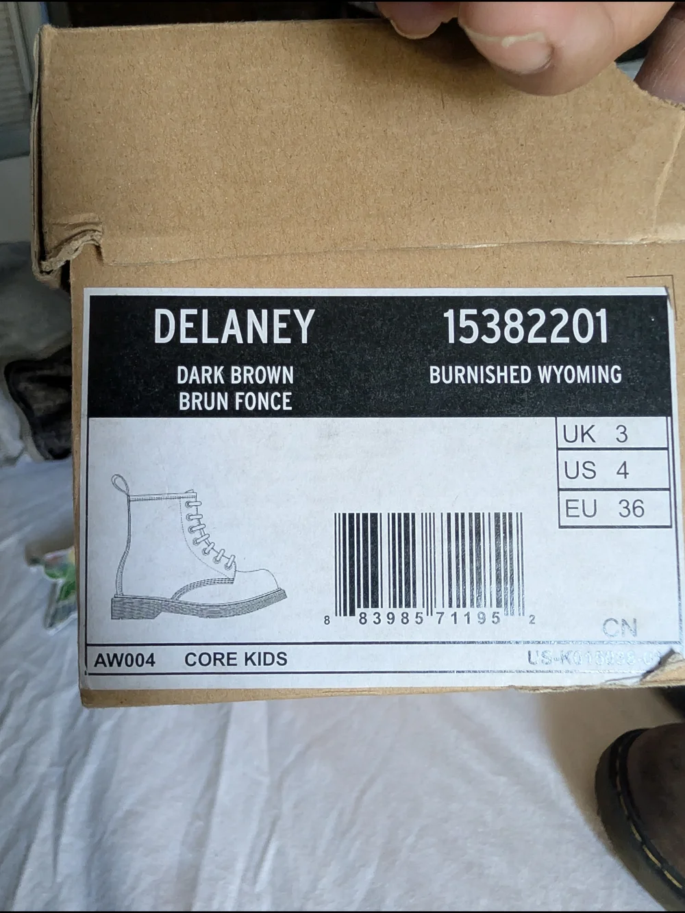 Dr. Martens Style Brown Leather Combat Boots -boys